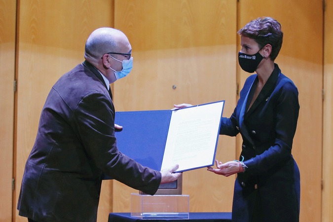 Navarra homenajea a Mangado por “perseguir la excelencia de forma incansable”