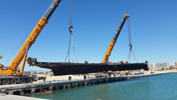 Reciclaje del Submarino MARSOPA a cargo de Reciclauto Navarra