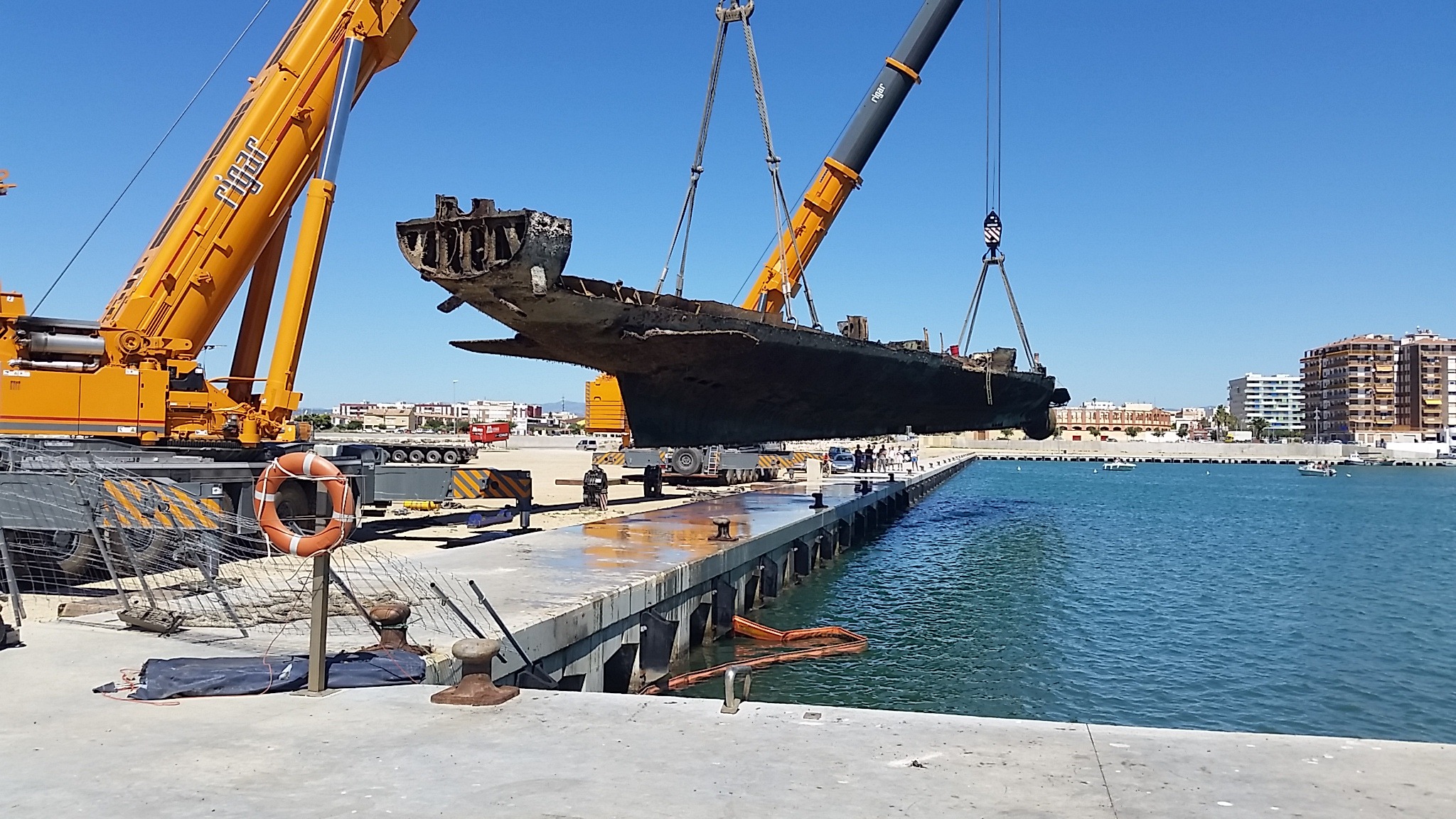 Reciclaje del Submarino MARSOPA a cargo de Reciclauto Navarra