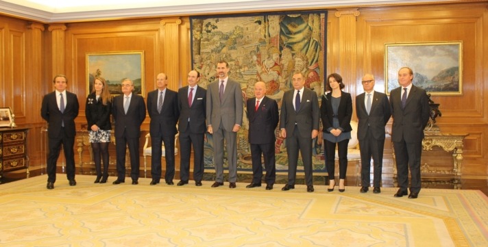 El Rey Felipe VI recibe en audiencia al Círculo de Navarra en Madrid