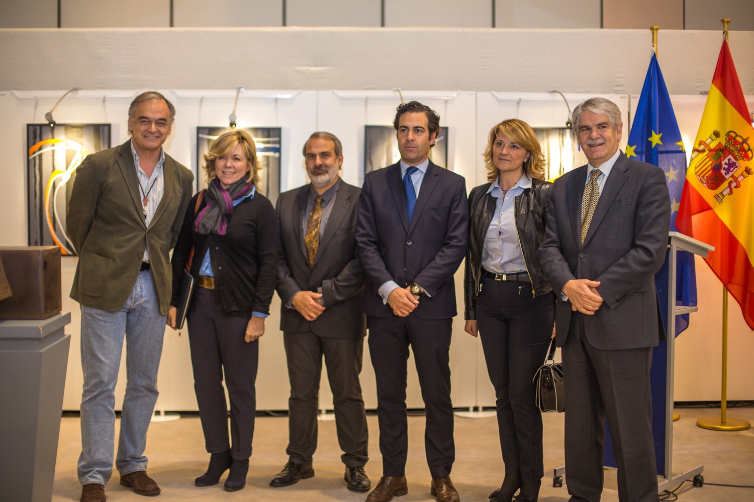 Pablo Zalba encabezó la inauguración de la exposición de Carlos Ciriza en la sede del Parlamento Europeo en Bruselas.
