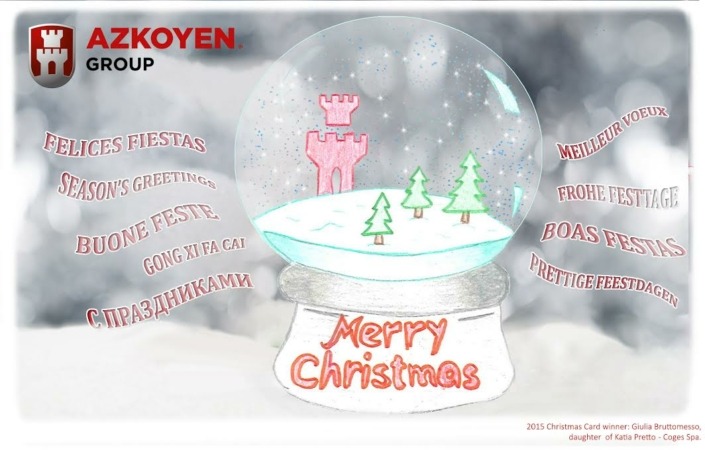 Azkoyen elige su postal navideña entre las diseñadas por los hijos de sus empleados