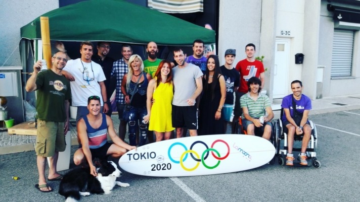 Lammona Surf celebración Olímpica