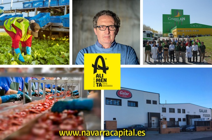 Florette, Conservas Pedro Luis, Galar Foods, AN y José Pedro Salcedo Herce, I Premios ‘Alimenta Navarra 2016’
