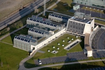 Vista aérea de la sede de CENER en Sarriguren. 