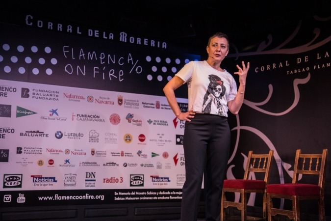 Eva H en la presentación de Flamenco on Fire 2018 (FOTO: Rafa Manjavacas).