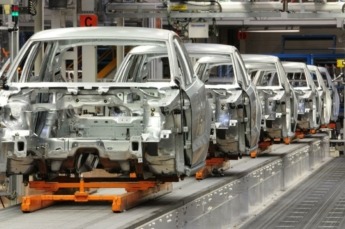 Imagen de la cadena de producción de VW Navarra