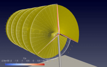 Modelización de un aerogenerador virtual de 10MW. Imagen CENER.