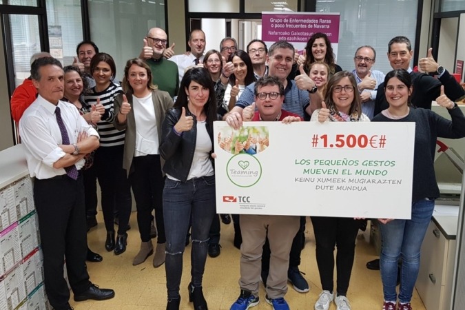 Trabajadores de TCC donan 3.000 € a proyectos navarros