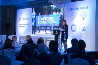 Isabel Moreno, durante su primer discurso como directora territorial.