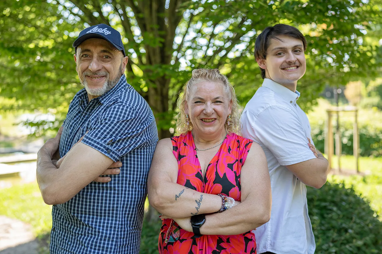 Jesús Escarcena, Pili Martínez y Ander San Martín son un tandem inseparable. 