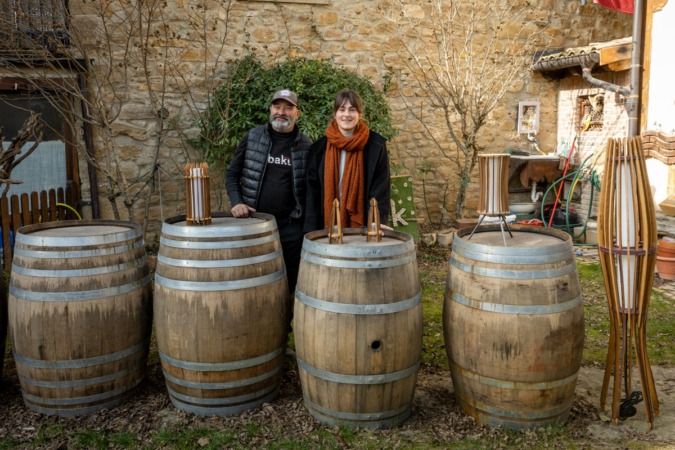 Jesús y Amaia Prieto alumbran una tercera vida para las barricas de vino