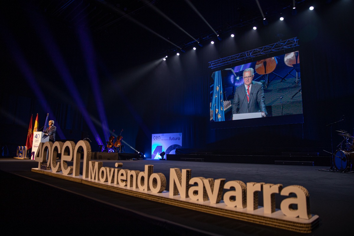 Juan Miguel Sucunza abrió el 40 aniversario de la CEN, celebrado en el Navarra Arena.