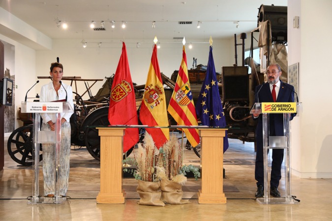 Navarra y Aragón reclaman el impulso del corredor Cantábrico-Mediterráneo