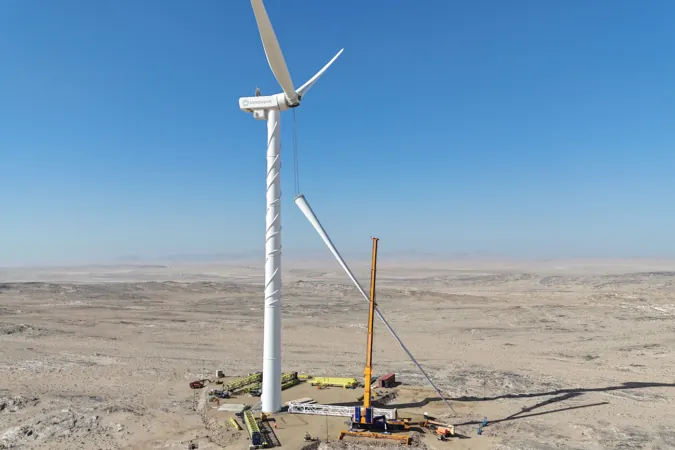 Nabrawind valida en Namibia su sistema de montaje de aerogeneradores con viento extremo