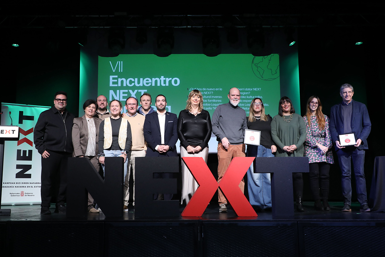 Durante el evento se entregaron los sellos Next RetorNa a entidades comprometidas con el retorno de la ciudadanía navarra en el exterior.