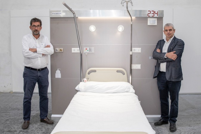 Mamparas navarras para llevar más camas hospitalarias al mundo