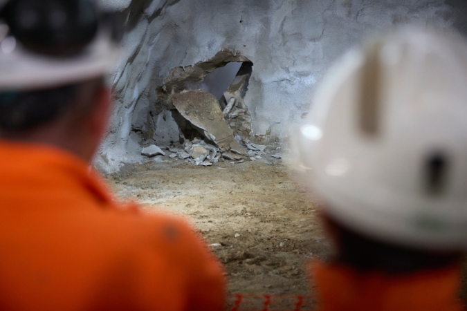 Unidas las bocas del túnel de La Catedral, en el subtramo del TAV entre Tafalla y Campanas