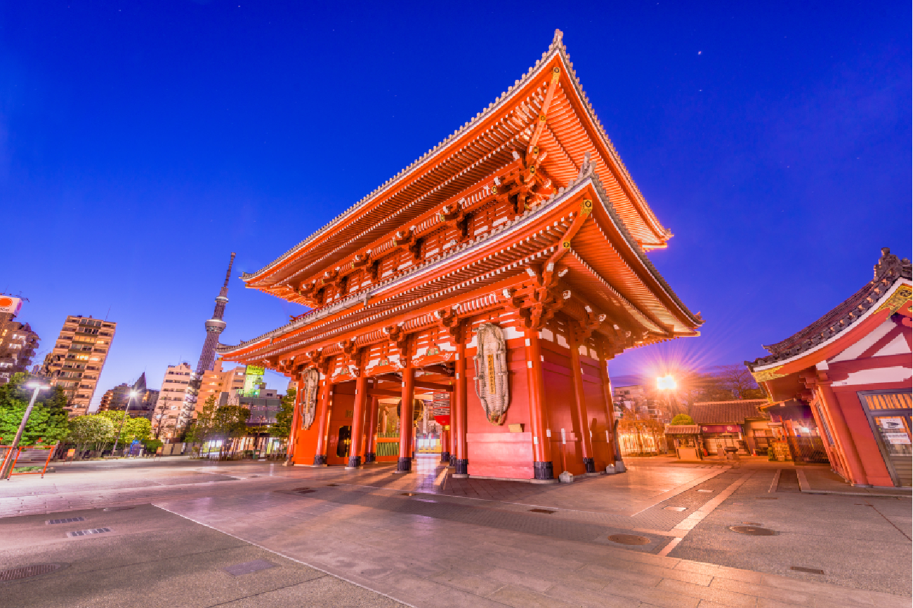 El templo de Asakusa en Tokio es uno de los reclamos turísticos más tradicionales de la capital asiática.