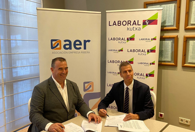 Laboral Kutxa y AER sellan una alianza por las empresas de la Ribera