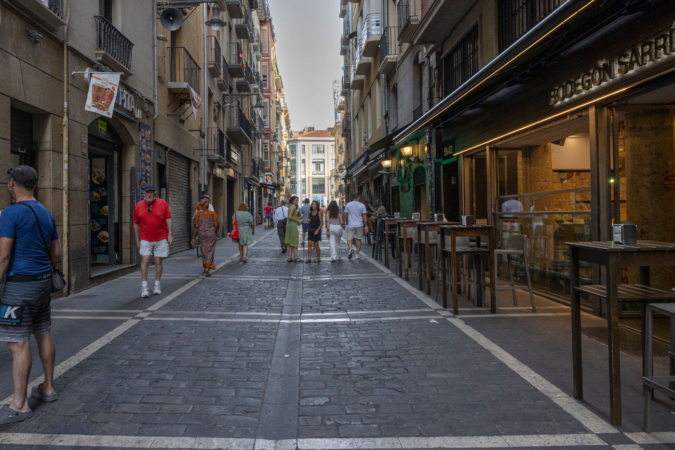 Los bares de Estafeta que permiten ver los encierros de San Fermín a ras de calle
