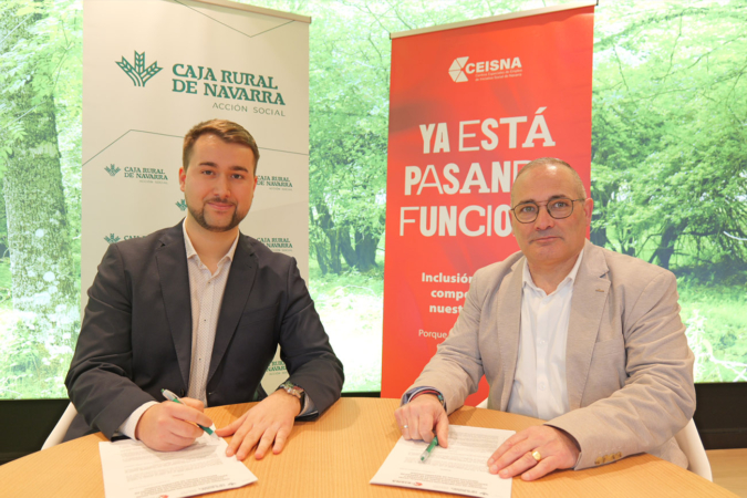 Caja Rural de Navarra y CEISNA se alían para impulsar el empleo de las personas con discapacidad