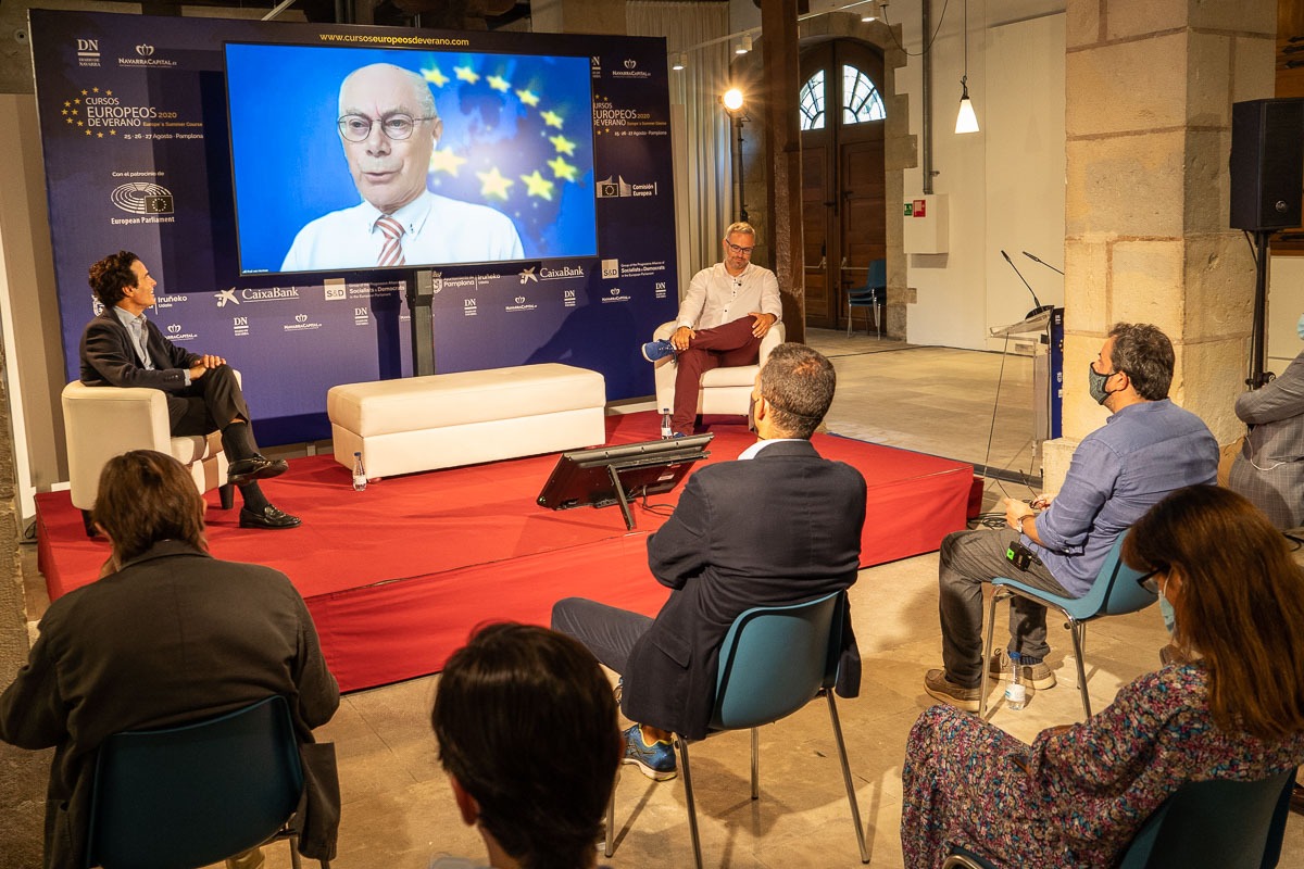 Van Rompuy y Almunia, en los II Cursos Europeos de Verano