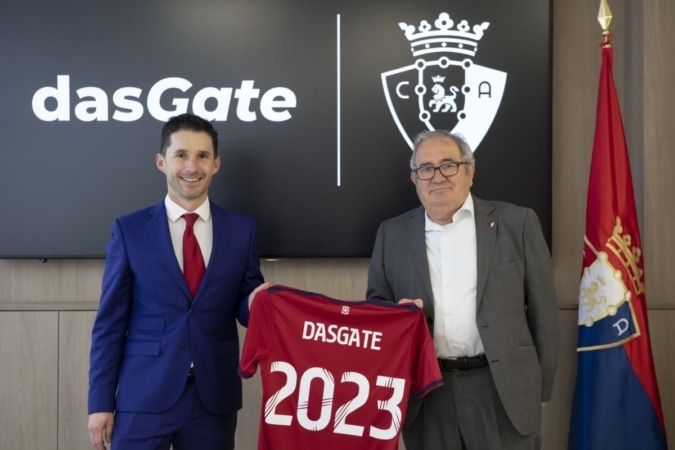 La firma navarra dasGate, nueva patrocinadora de Osasuna