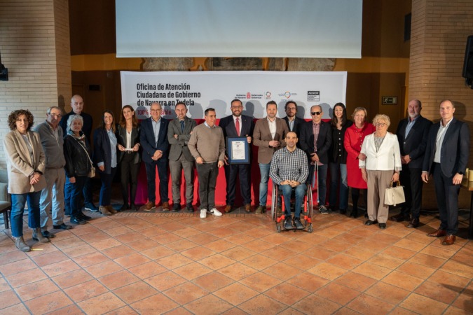 La Oficina de Atención Ciudadana de Tudela obtiene el certificado de accesibilidad universal